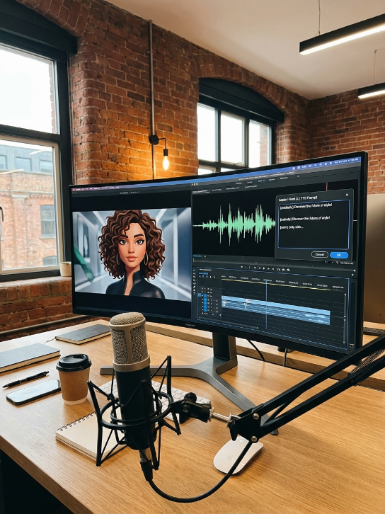 AI virtual influencer voiceover